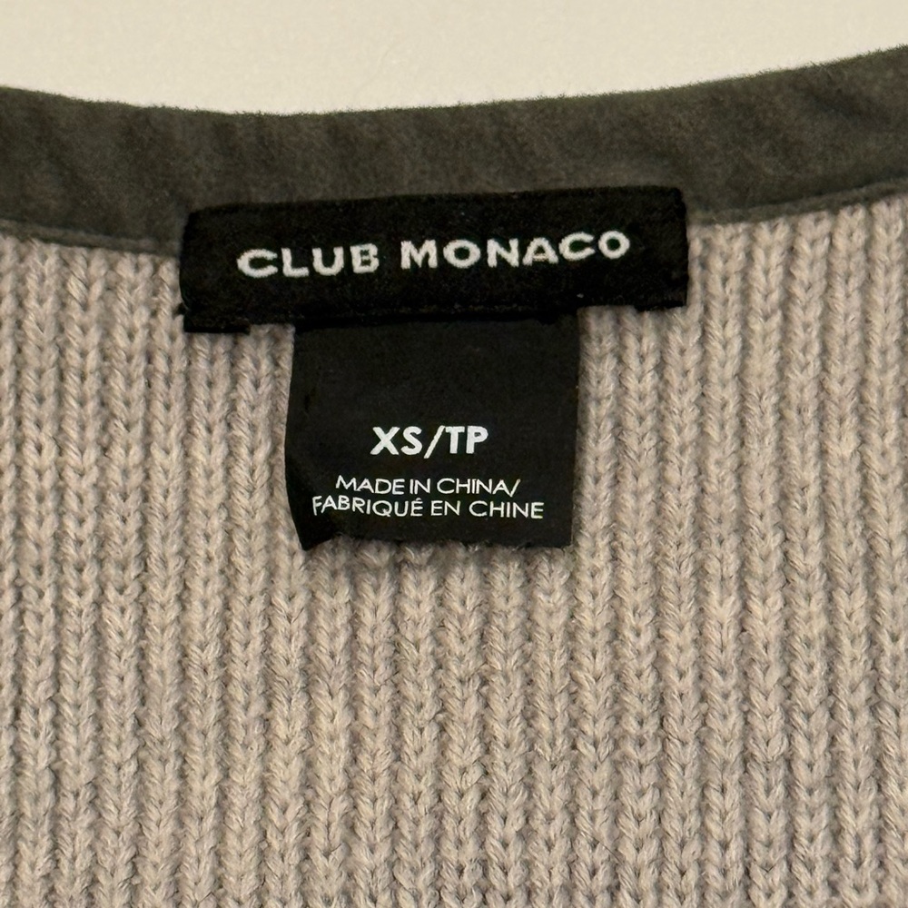 Club Monaco Gray Ribbed Knit Sweater - Picture 5 of 7